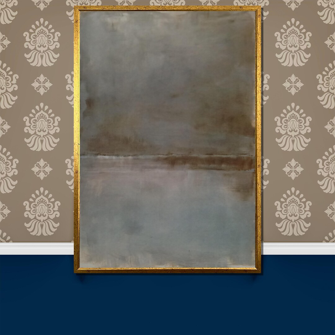 Mark Rothko Calm Mark Rothko Neutral Grey Canvas Painting – Minimalist Abstract Art Gift ...