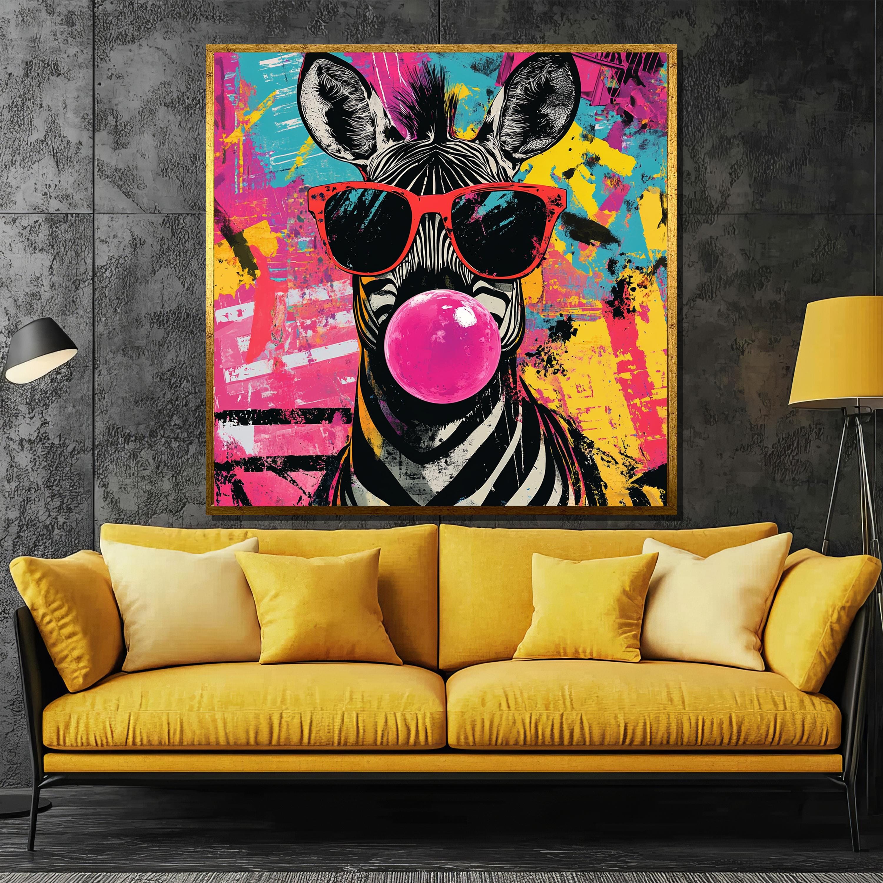 Zebra Wallpaper 16 Yellow | Happywall, image size:3000x3000