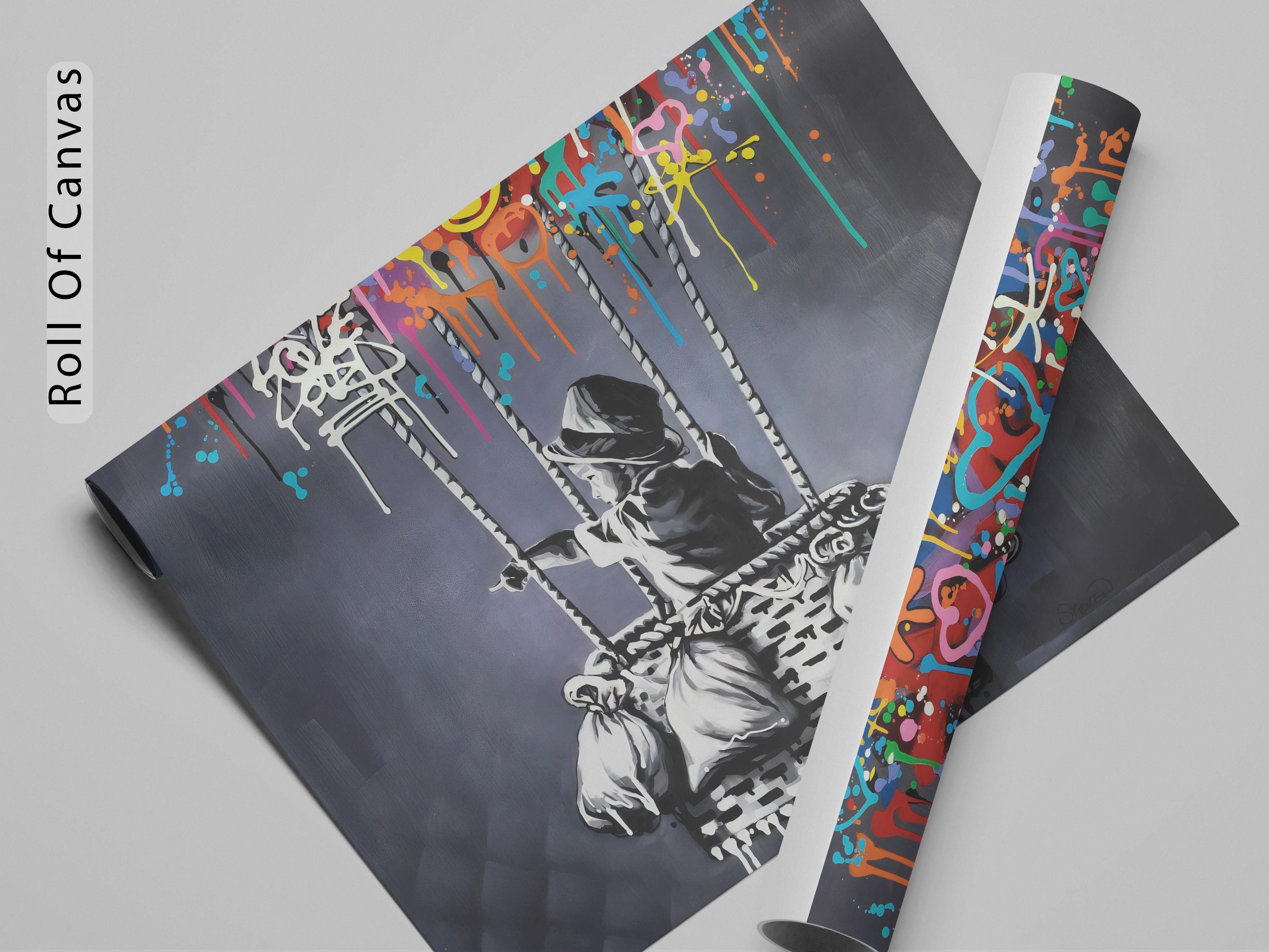 マーク・ロスコの深みのある青と赤の抽象画キャンバス絵画 - ユニーク