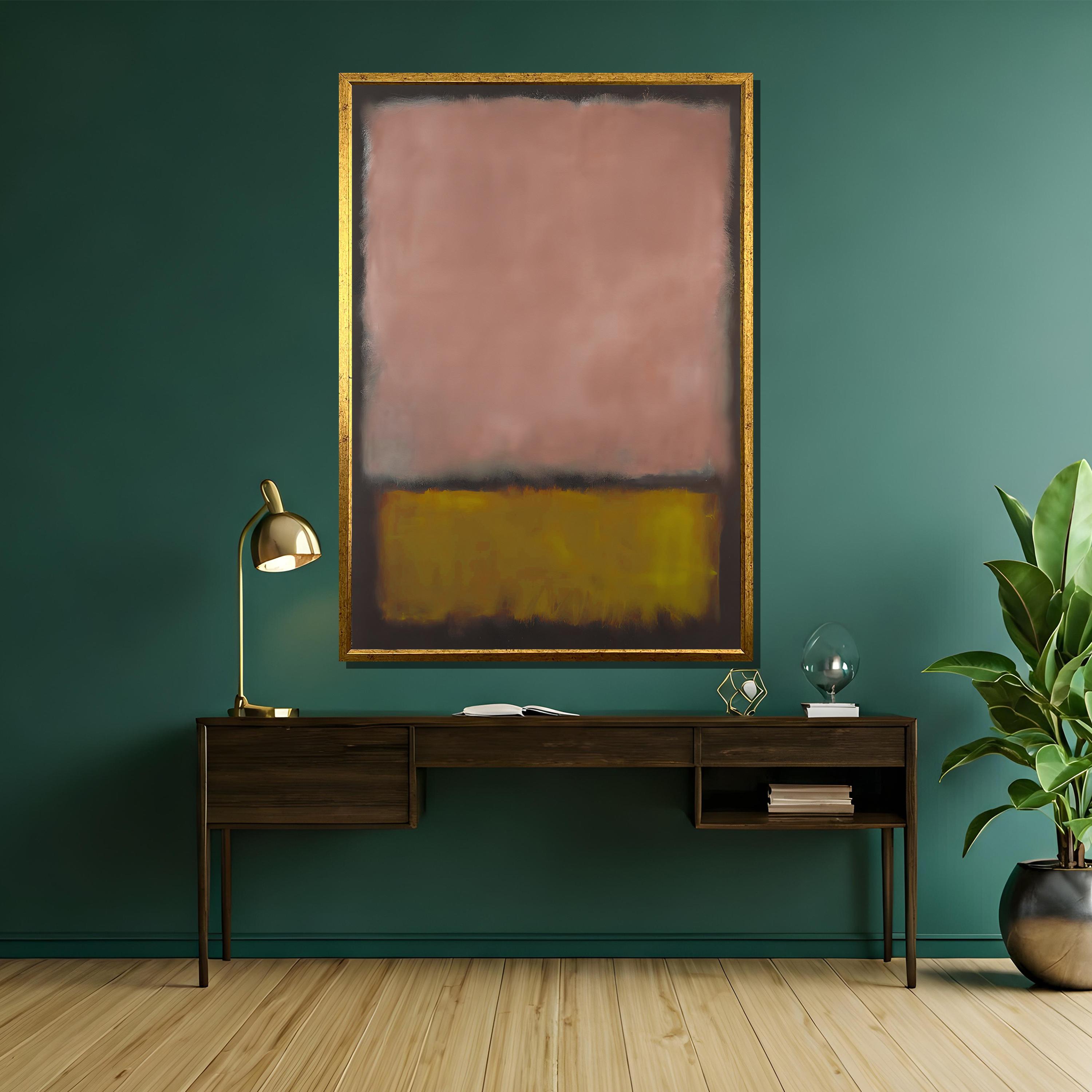 Mark Rothko Brown and Yellow Canvas Painting – Warm Abstract Art Gift ...