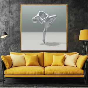 Minimalist Ballerina Canvas Painting - Elegant and Contemporary Wall Art for Modern Home Decor and Unique Gift Ideas