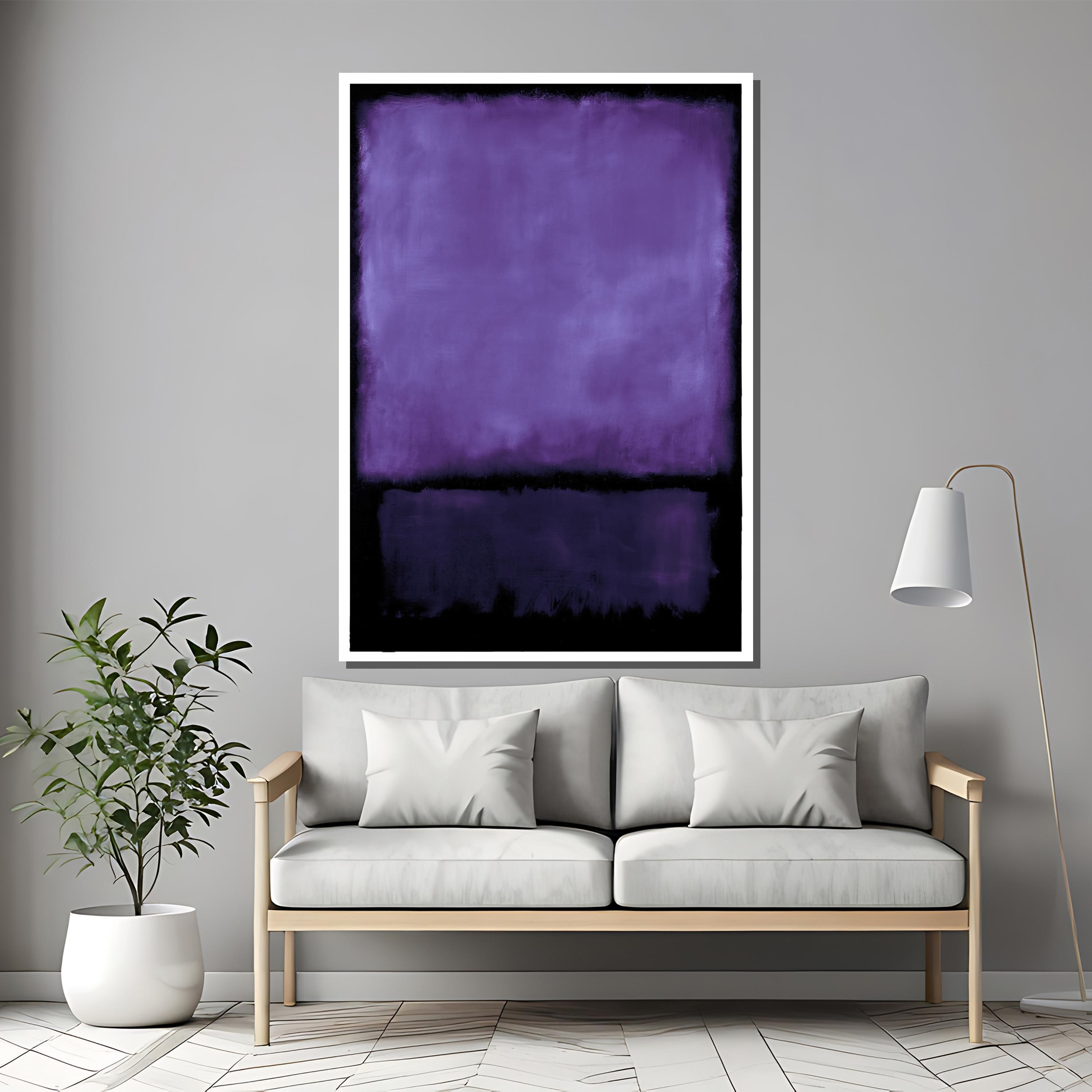 Mark Rothko Deep Color Fields Mark Rothko Purple and Black Abstract Canvas Painting – Deep Color ...