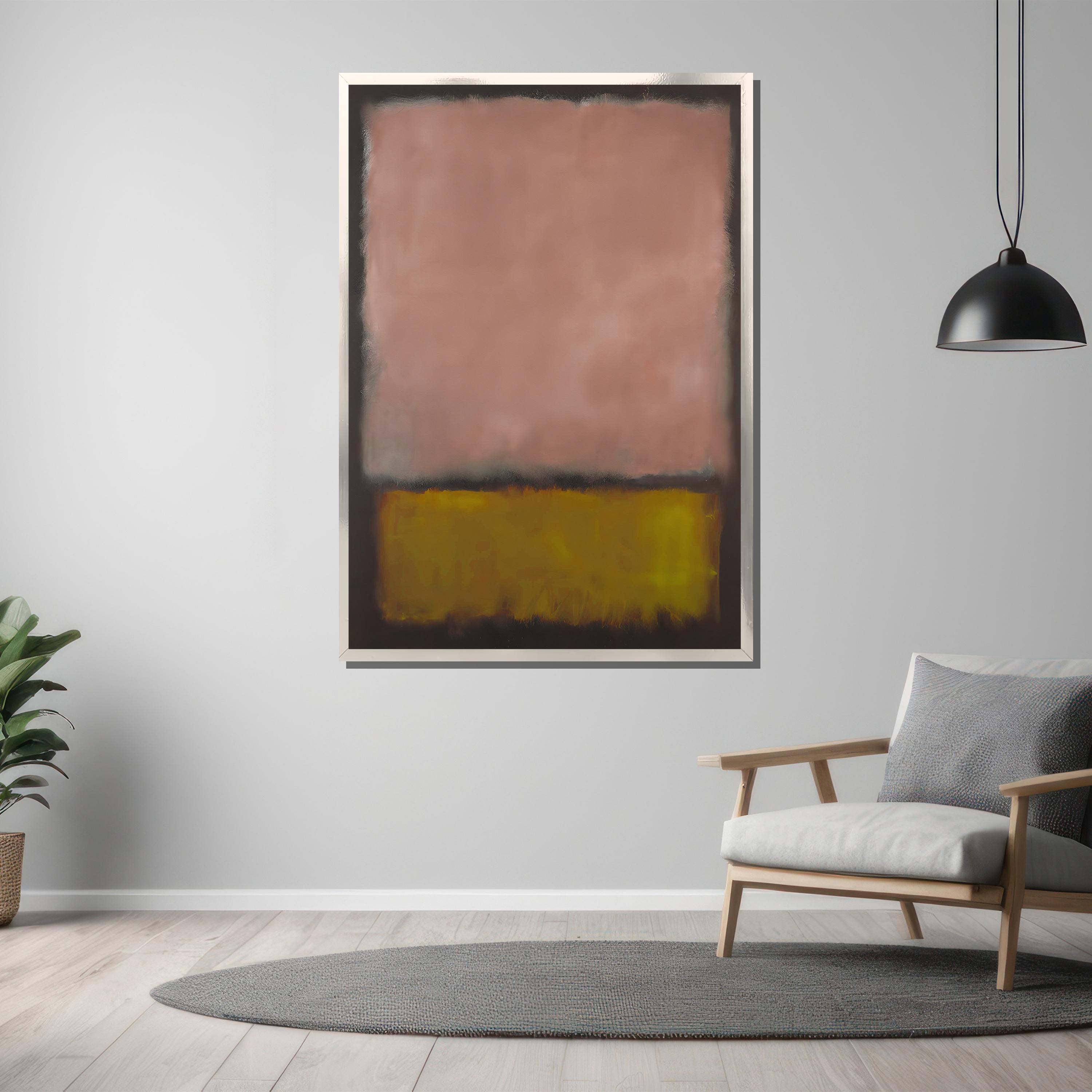Mark Rothko Brown and Yellow Canvas Painting – Warm Abstract Art Gift ...