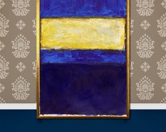 マーク・ロスコの絵画 - 無題（黄色と青）抽象画 - フレームなしの