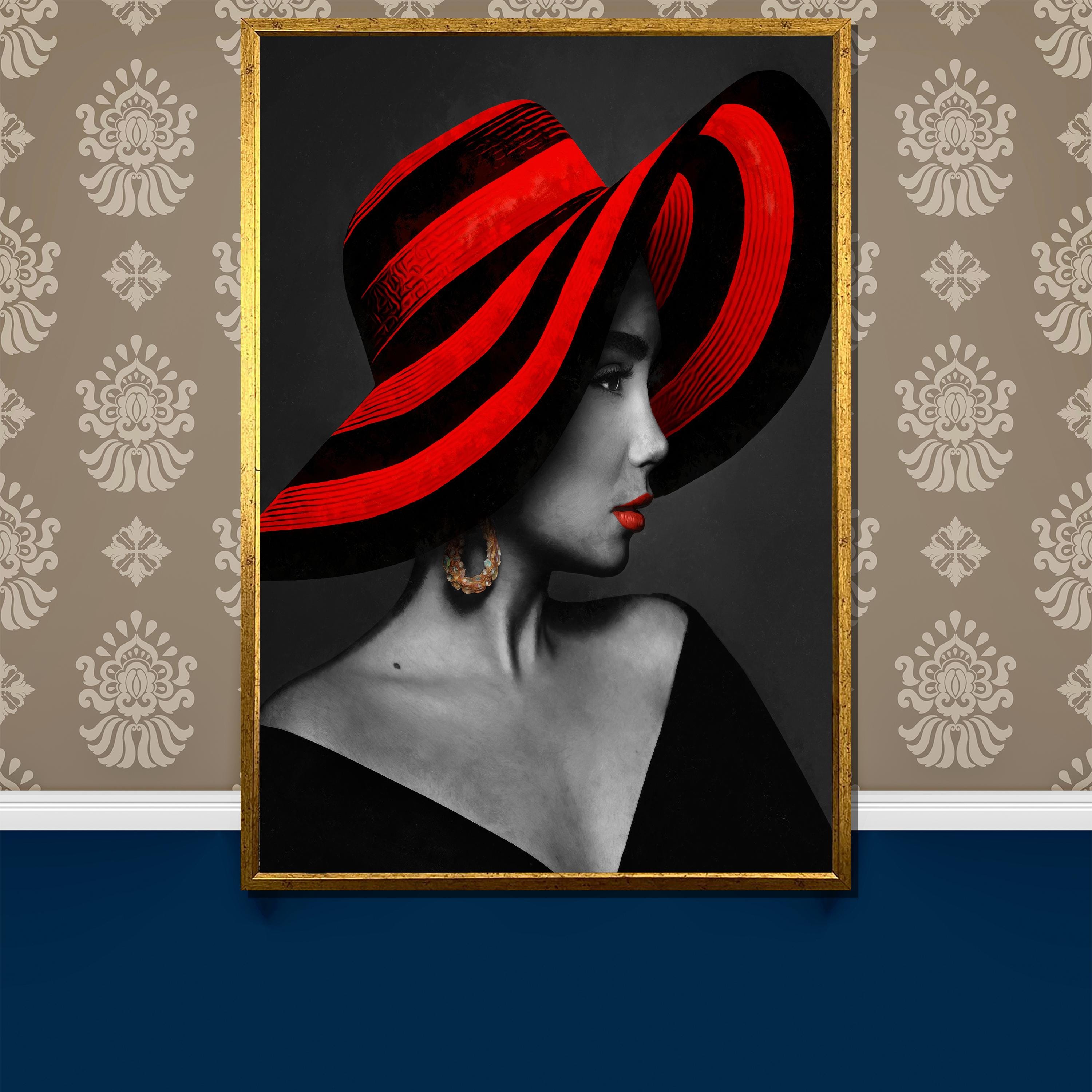 Yeesam Art Pittura Con Numeri Fai Da Te – Ragazza Con Cappello Rosso Su Tela 40x50 Cm, Kit Per Adulti E Principianti - 2