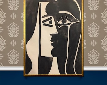 抽象画 顔 ピカソ 印刷物 美品 ピカソ 顔 picasso 壁掛け インテリア