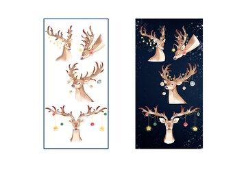 Reindeer Christmas Savings Challenge Bundle, A6 3x6 Printable PDF