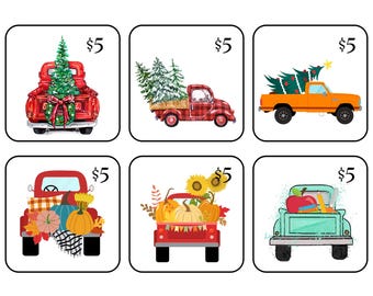 Seasonal Pickup Truck Mini Savings Challenge Bundle, Printable PDF
