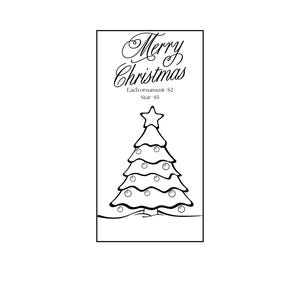 Christmas Tree Color In Low Income Savings Challenge, A6 3 x 6 Printable PDF