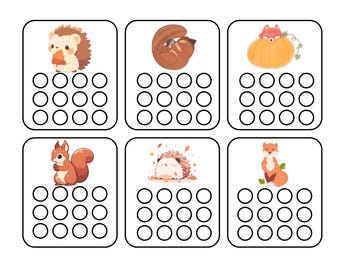 Cute Woodland Animal Mini Savings Challenge BLANK, Printable PDF