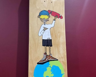 arte murale skateboard dipinta a mano