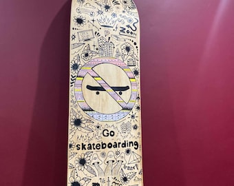 arte murale skateboard dipinta a mano