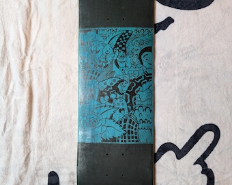 arte murale skateboard dipinta a mano