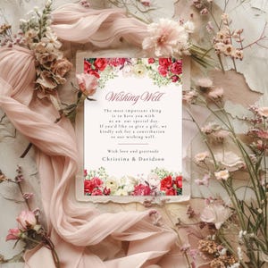 Élégante carte de vœux à imprimer romantique Modèle de carte de vœux de bonne volonté Carte de vœux de bonne volonté pour mariage