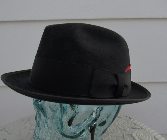 50s Old West Vintage Black Royal Stetson Wool Felt