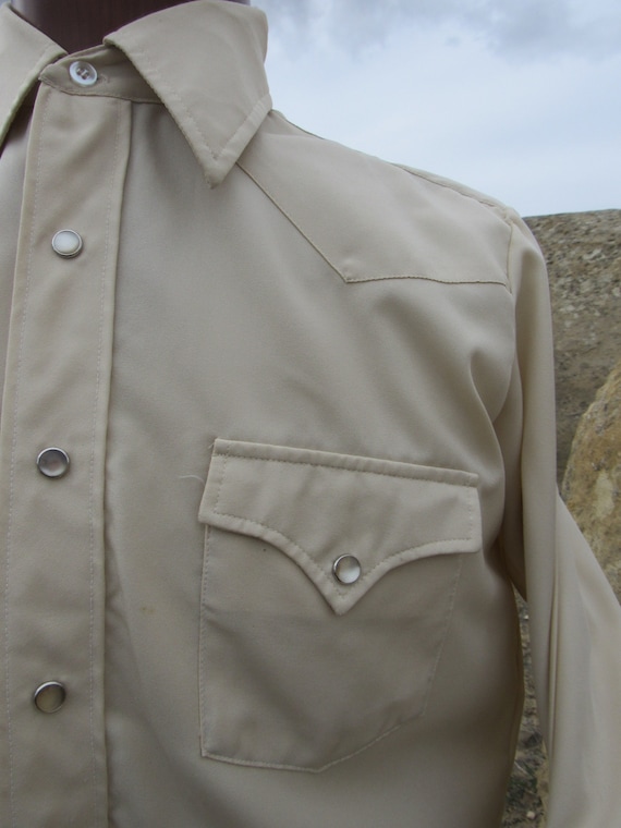Pearl Snap Mens Western Shirt Medium 