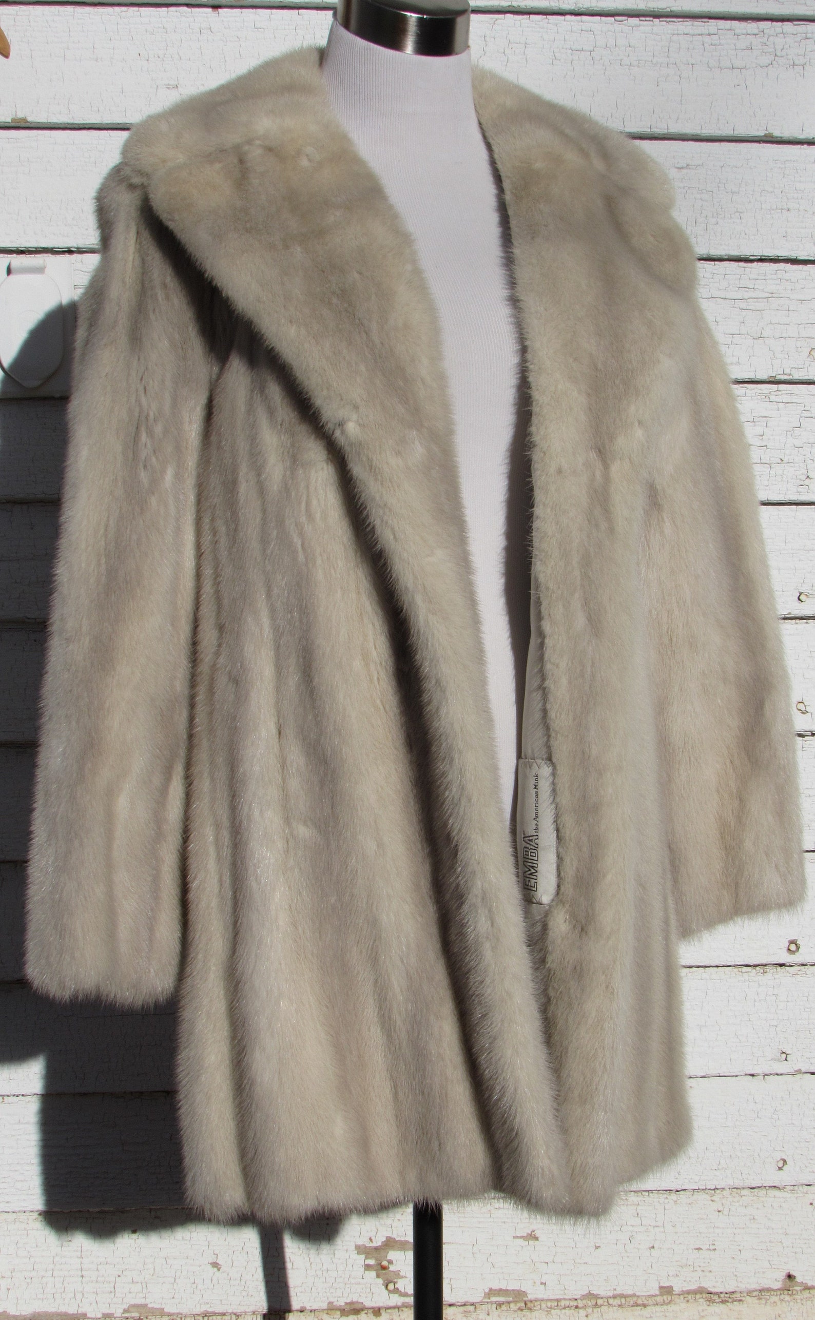 Vintage Pale Lavender Emba American Mink Real Fur Coat Medium | Etsy