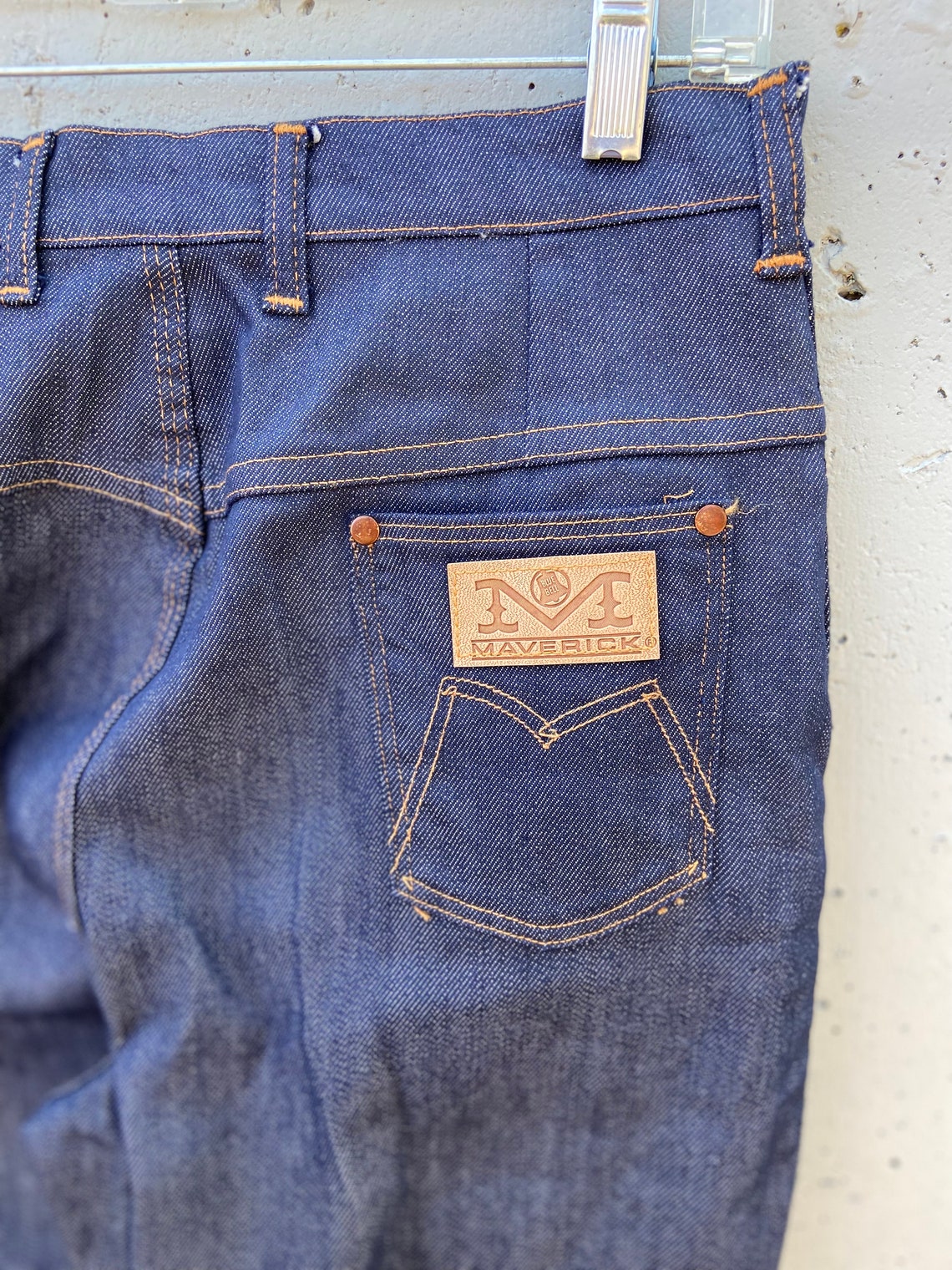 70s Vintage Denim Jeans Maverick Blue Bell Ladies Medium High Etsy