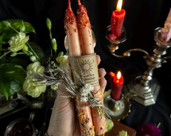 Hand-Poured Soy Wax Ritual Candles: Fire of New Beginnings Set