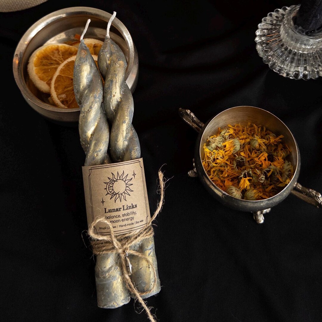 Power, Stability, Moon Energy Ritual Soy Wax Candle Set | Handmade ...