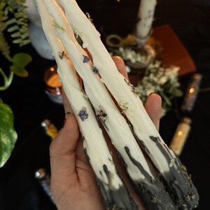 Juego de velas rituales de cera de soja / Bienestar mágico, conexión a tierra, hechizo de protección / Energía del bosque, velas para decoración de altar imagen 2