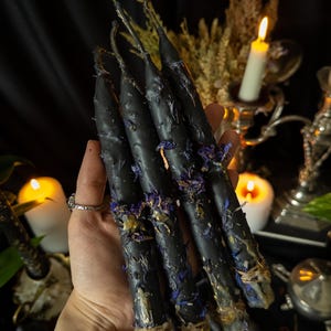 Ancestral Flame Ritual Candles | Protection, Remembrance, Healing Spell Candles, Samhain Altar Decor
