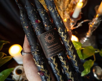 Strong Hex-Breaking, Protection, Banishing Ritual Candles | Witch's Black Soy Wax Candles, Witchy Gift