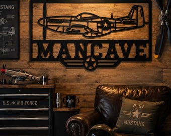 Mancave vintage airplane digital file svg dxf, garage wall decor pilot gift 90x50 cm