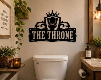 The Throne Toilettenschild Lasercut Datei, lustiges WC Türschild svg dxf jpd pdf
