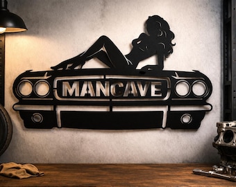 Mancave Mustang Wall Art SVG ,90x60cm,240 x 120 cm,scalable, Metal Wall Art File ,CNC Plasma DXF ,Garage Decor Laser Cut  Car Lover Gift
