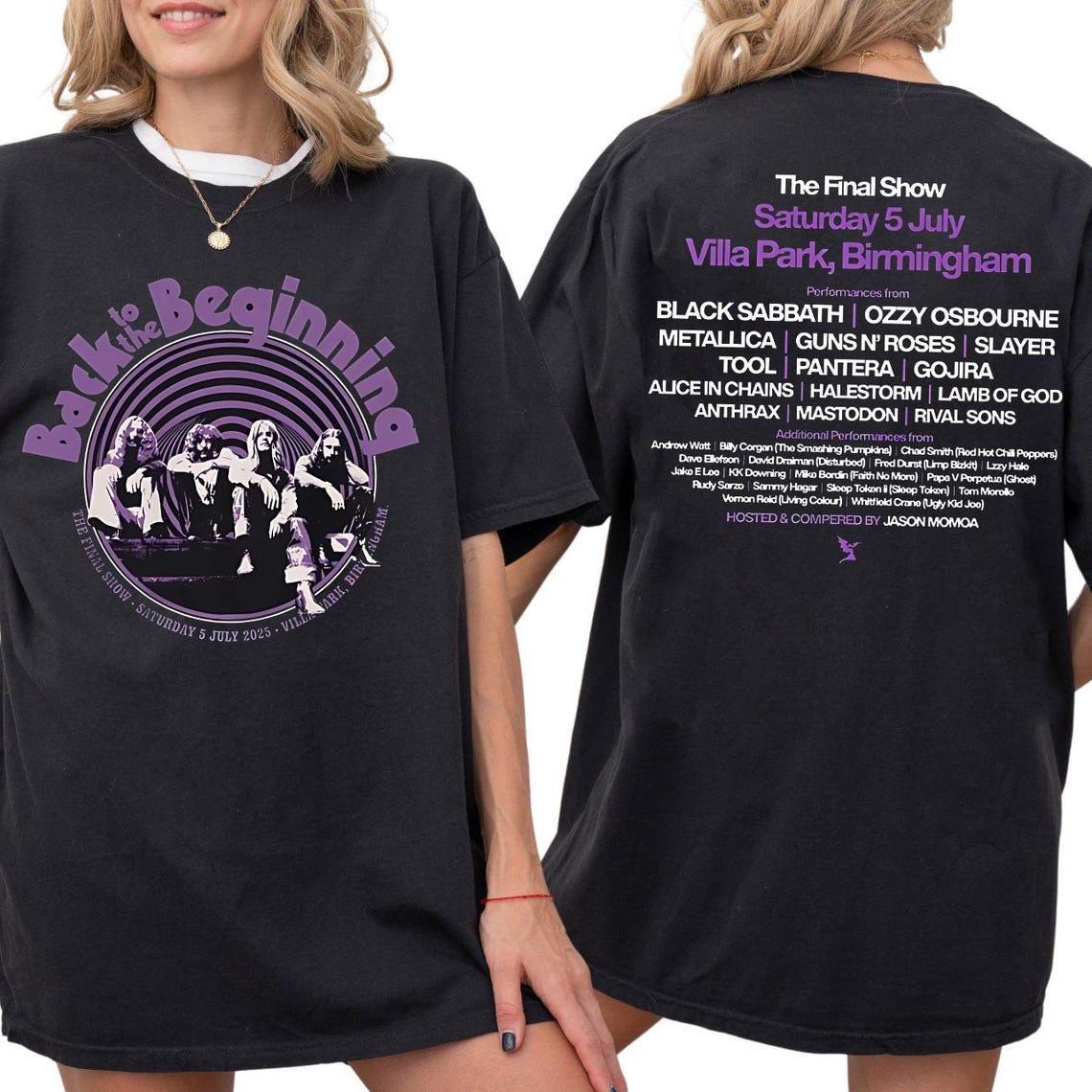 Black Sabbath Ozzy Osbourne Back To The Beginning Shirt, Sabbath Tee Tribute Tour In Birmingham Shirt, Ozzy Osbourne Black Sabbath Shirt
