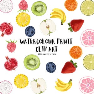 Fruit Clip Art - 12 unieke handgetekende vruchten - Ideaal voor knutsel- en designprojecten - Charmant cadeau voor kunstliefhebbers