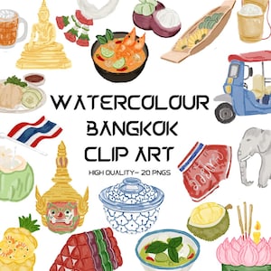 Op Bangkok geïnspireerde clipart-20 handgetekende png-bestanden voor creatieve projecten en ontwerpgebruik