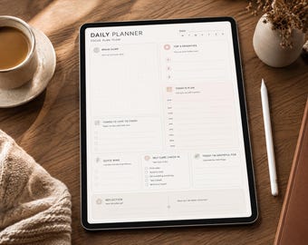 ADHD Planner, Daily Weekly Focus, Brain Dump, Habit Tracker (Digital Download)