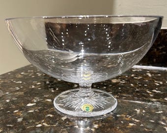 Waterford Crystal footed pedestal bowl with sticker