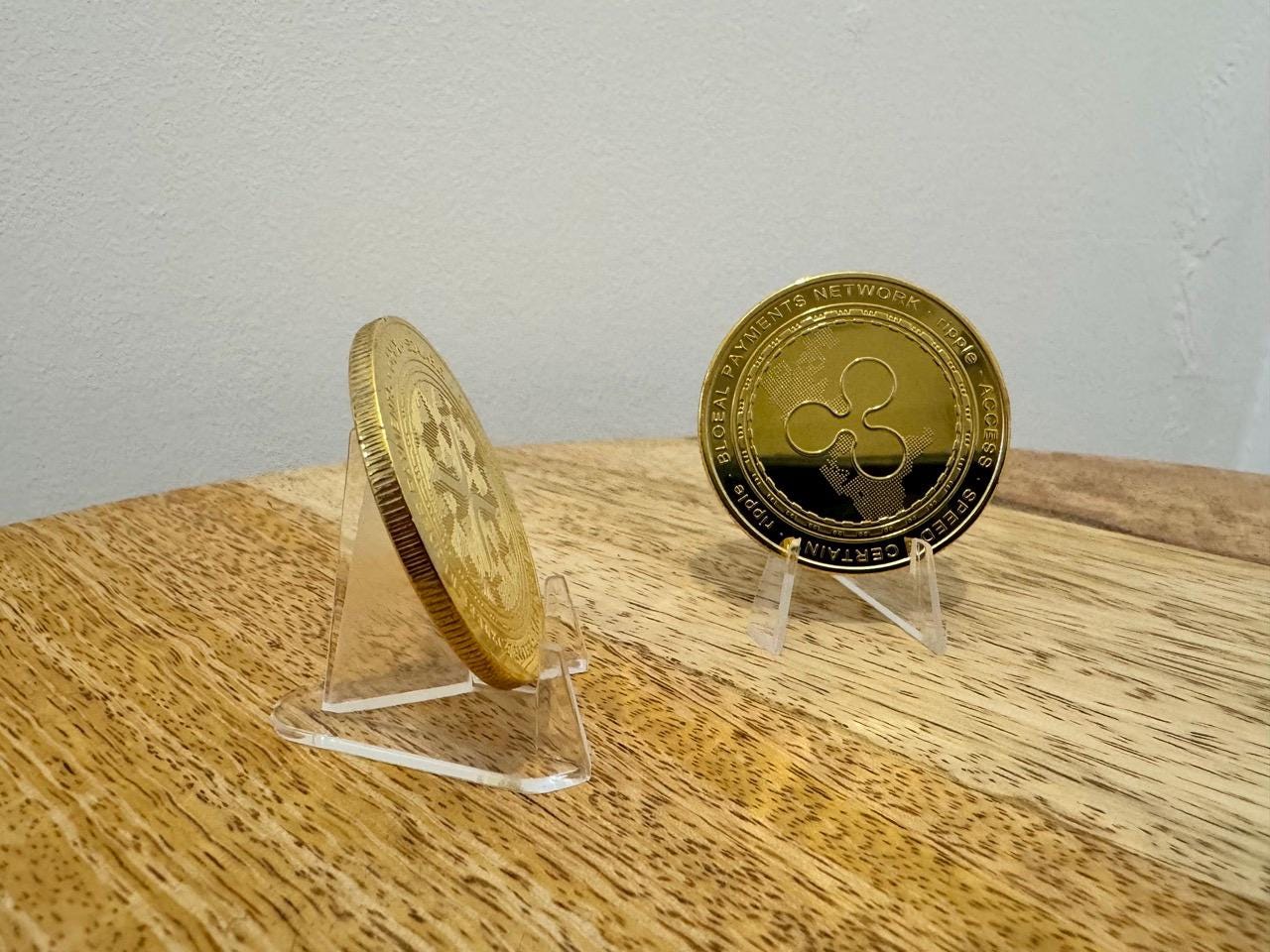 Gold Ripple Collectible Coin (XRP) - Cryptocurrency Collectible -  Kerstcadeau - Met beschermhoes - Etsy Nederland