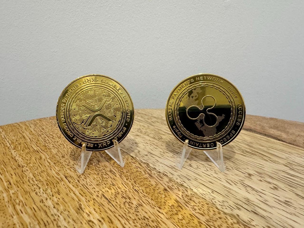 ゴールド リップル コレクティブル コイン (XRP) - 暗号通貨コレクティブル - クリスマス ギフト - 保護ケース付き - Etsy 日本