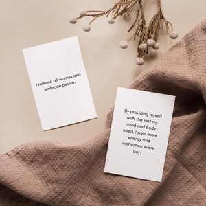 Afirmaciones positivas editables para la ansiedad, plantilla de Canva para baraja de cartas sobre la ansiedad, citas calmantes, alivio de la ansiedad, regalos para la ansiedad, uso comercial