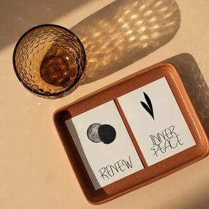 Tarjetas de intención, tarjetas de inspiración, tarjetas de afirmación, tarjetas de atención plena, baraja de cartas espirituales, crecimiento positivo, descarga digital