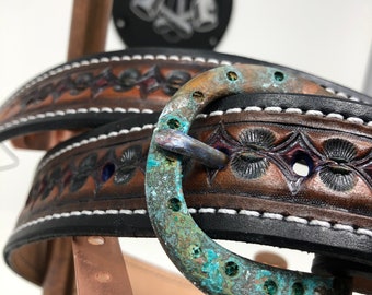 The Shpa-Ding - a 1.5" wide custom leather belt - Unisex, Mens or Ladies Custom Handmade Leather Belt