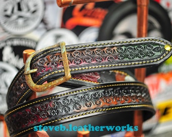 Belt 1 - the Juan - a 1.75" wide custom leather belt - Unisex, Mens or Ladies Custom Handmade Leather Belt