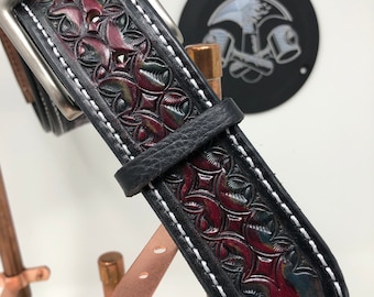 The Stormy - a 1.5/8" wide custom leather belt - Unisex, Mens or Ladies Custom Handmade Leather Belt