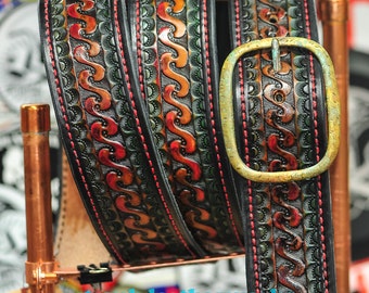 Belt 3 - The Schwee - a 2" wide custom leather belt - Unisex, Mens or Ladies Custom Handmade Leather Belt