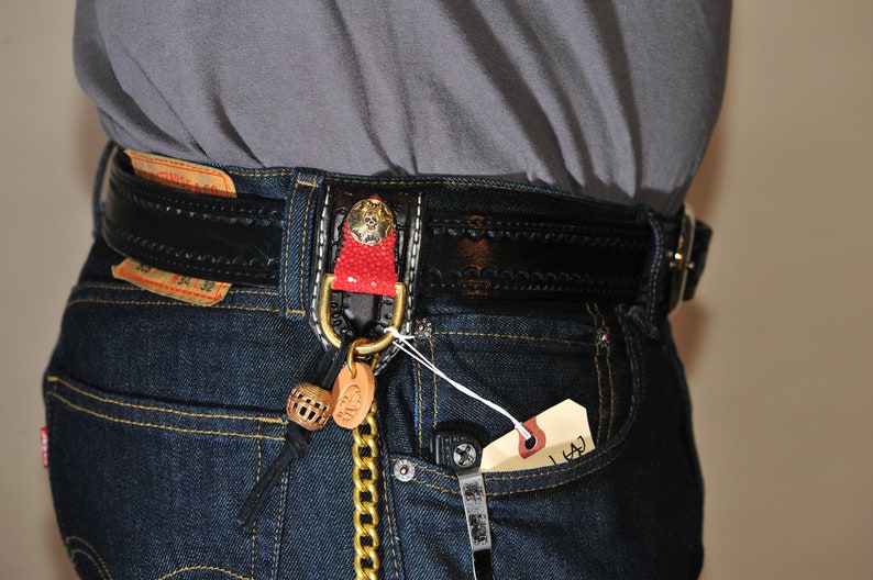 The Brassy Trail Hound - Belt Fob & Wallet shops Chain combo