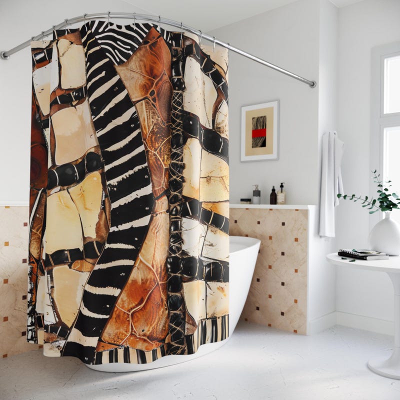 Jamhuri Ya Kenya Shower Curtain African Lion - Coat Of Arms LT15 main image 0