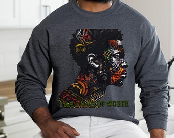 Felpa con grafica Black Culture: girocollo unisex in misto pesante