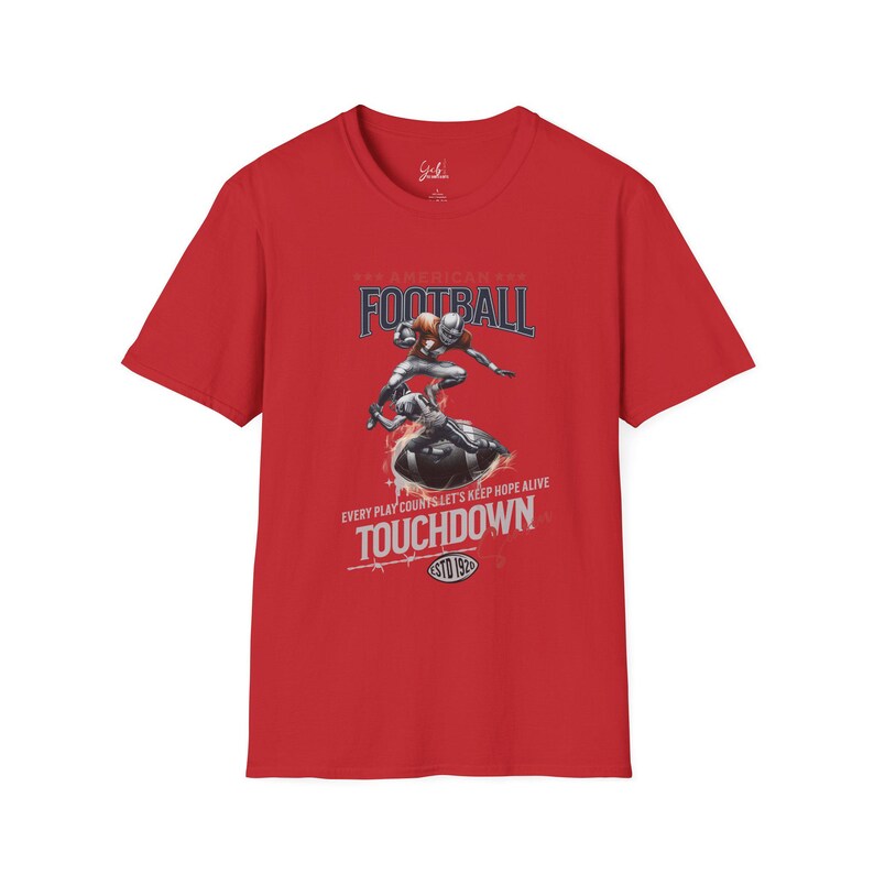 Maglietta Softstyle "Football Touchdown": abbigliamento per il giorno della partita, prodotto negli Stati Uniti immagine 5