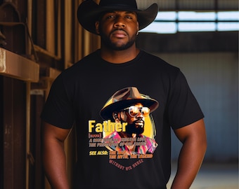 Black Father's Day Cowboy T-Shirt: Ethnic Western Apparel
