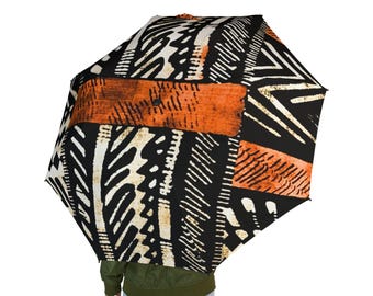 African Print Umbrella: Boho Style Folding Parasol - Etsy