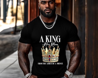 Camiseta "A King Has Risen": Camiseta de estilo suave afrocéntrico, tienda propiedad de personas negras